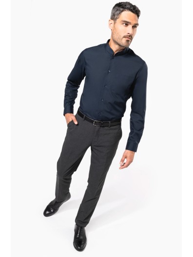 Camisa com gola � padre de manga comprida - K515C