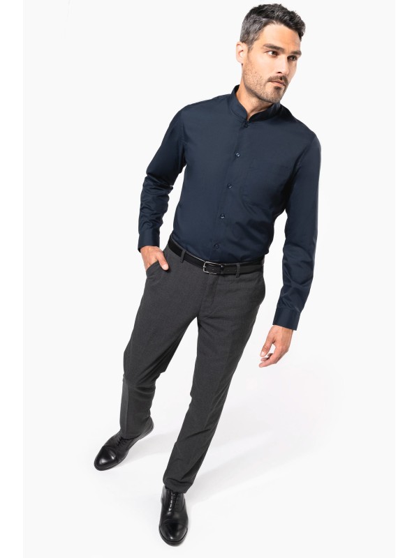 Camisa com gola � padre de manga comprida - K515C