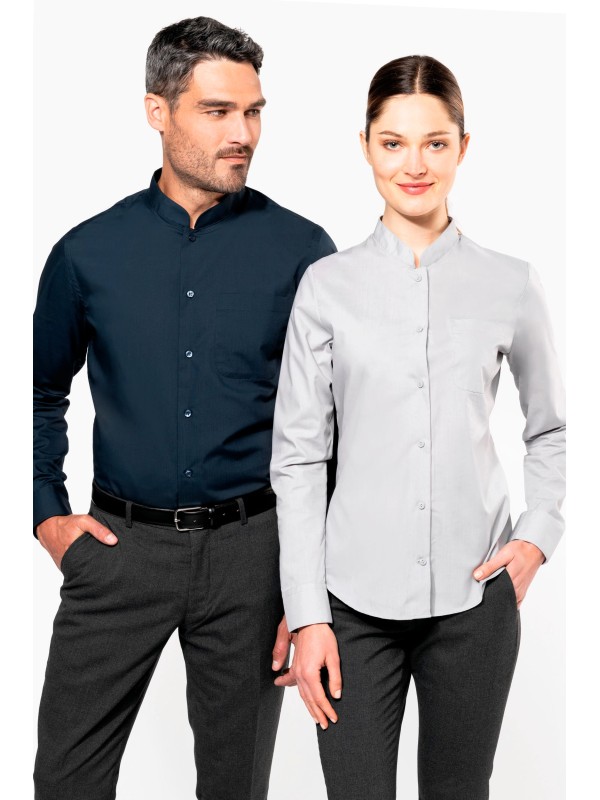 Camisa com gola � padre de manga comprida - K515C