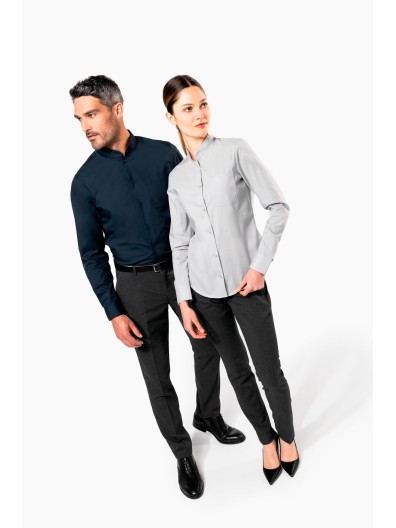 Camisa com gola � padre de manga comprida - K515C