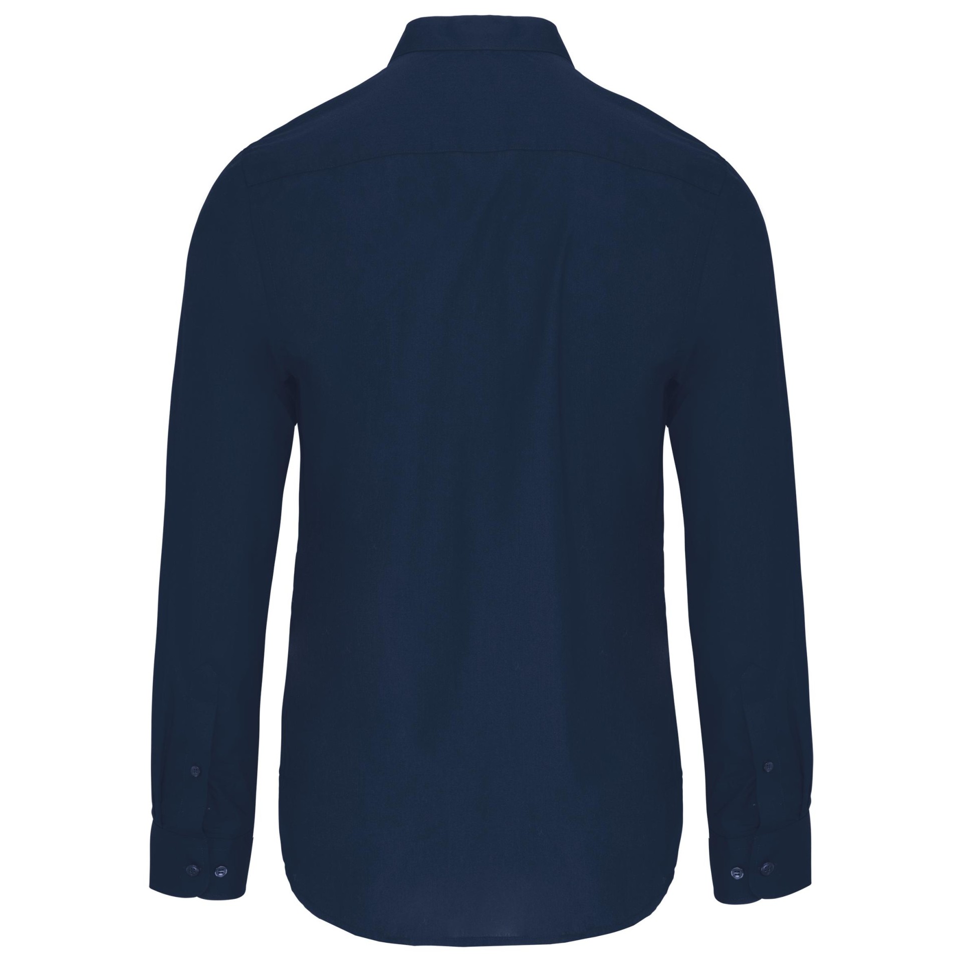 Camisa com gola à padre de manga comprida - K515C