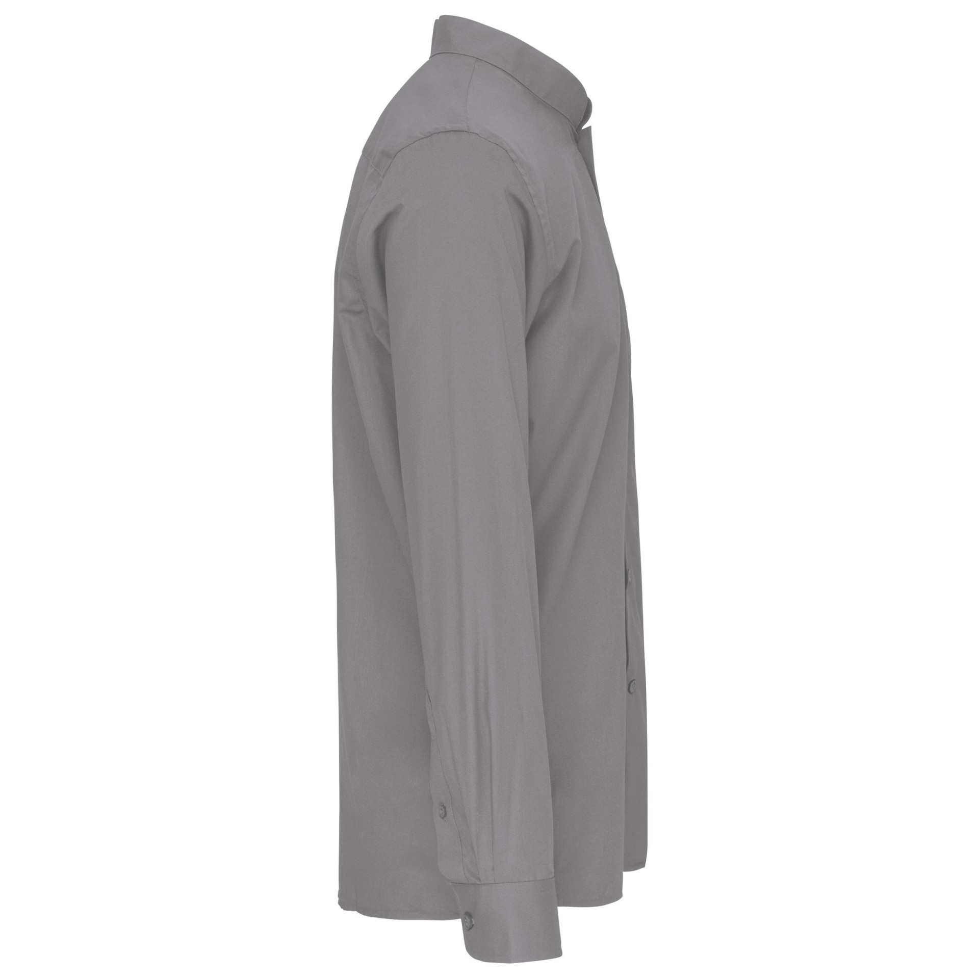 Camisa com gola à padre de manga comprida - K515C