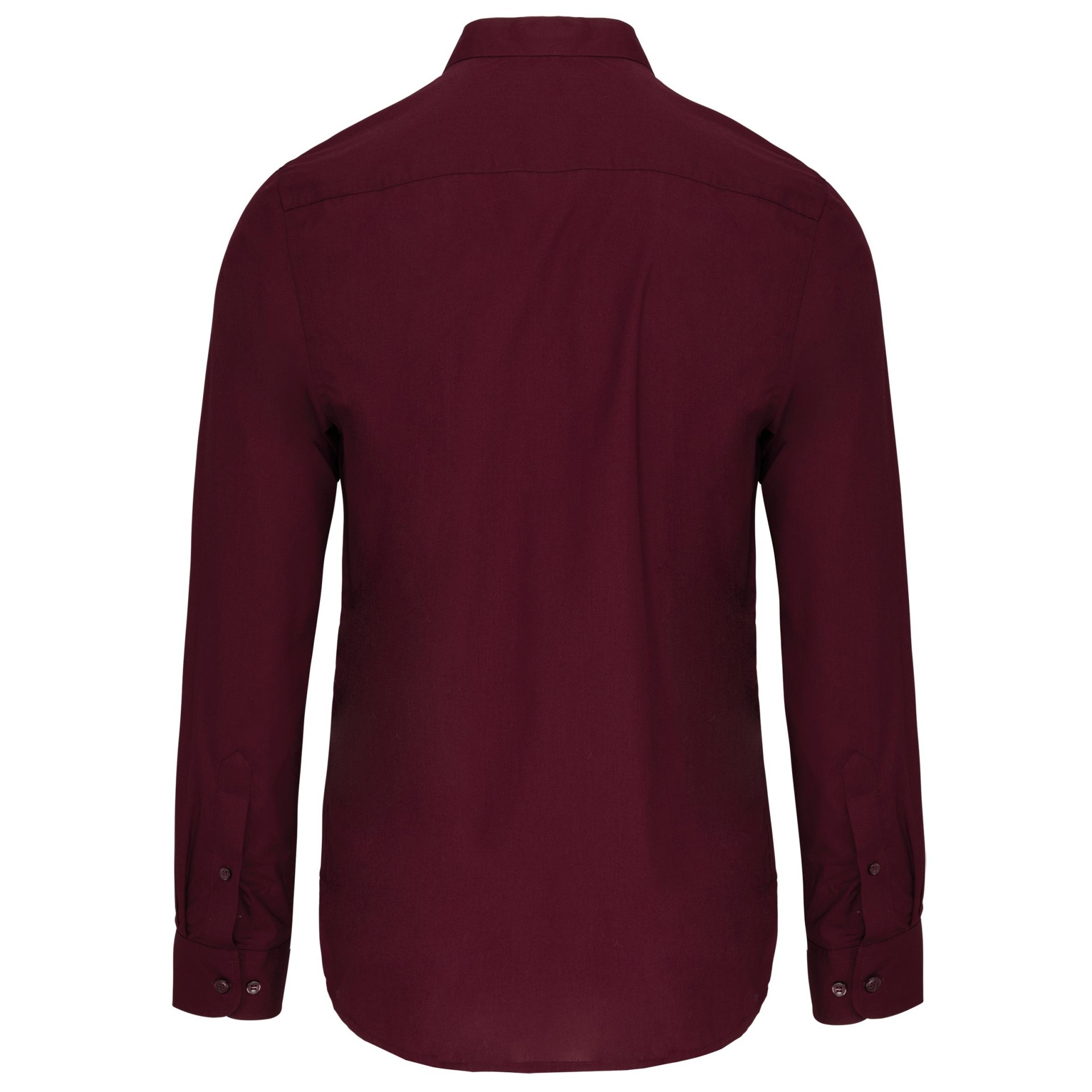 Camisa com gola à padre de manga comprida - K515C