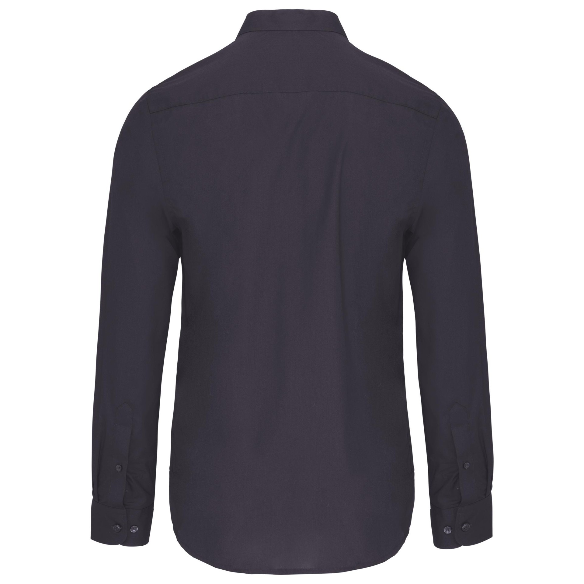 Camisa com gola à padre de manga comprida - K515C