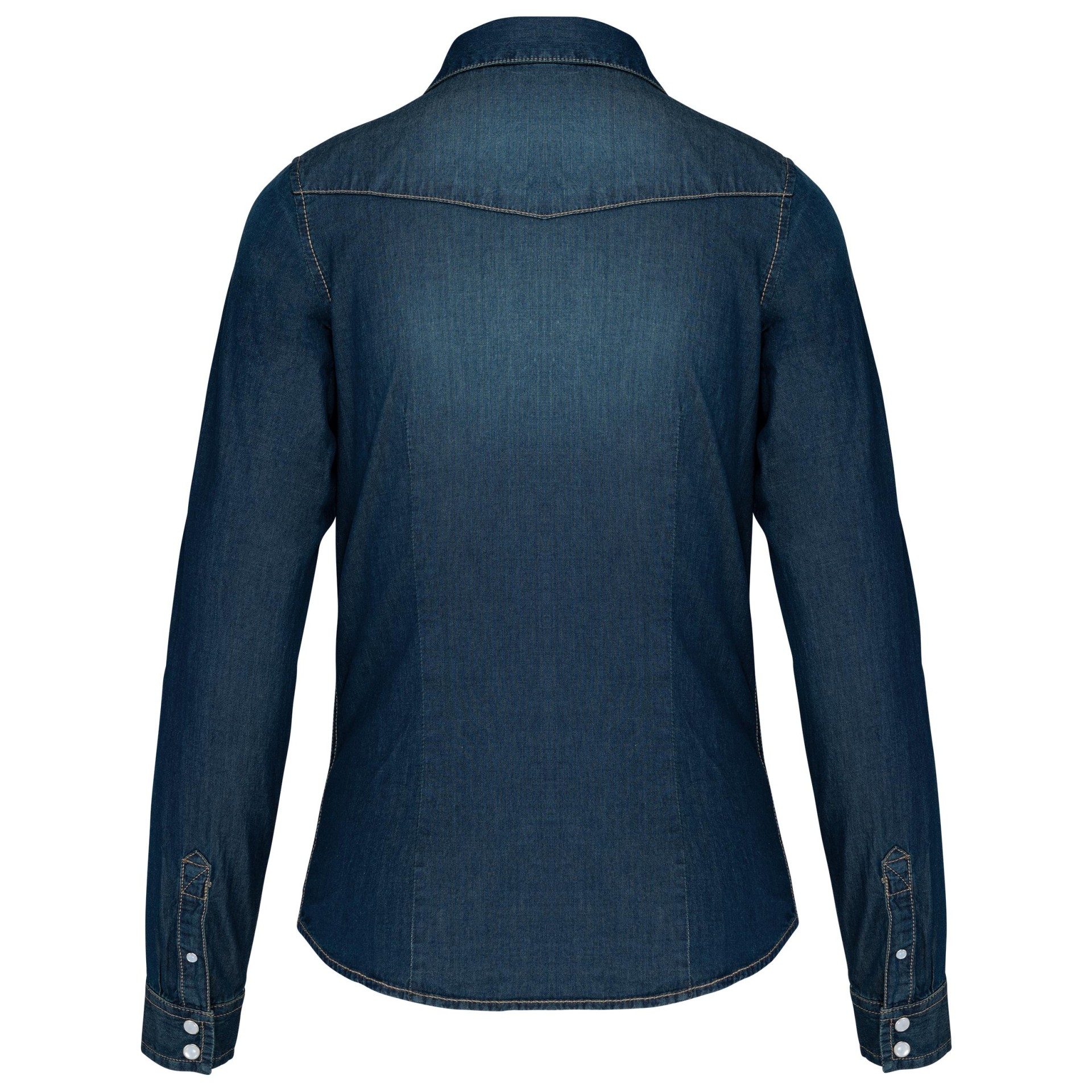Camisa em ganga manga comprida - K518
