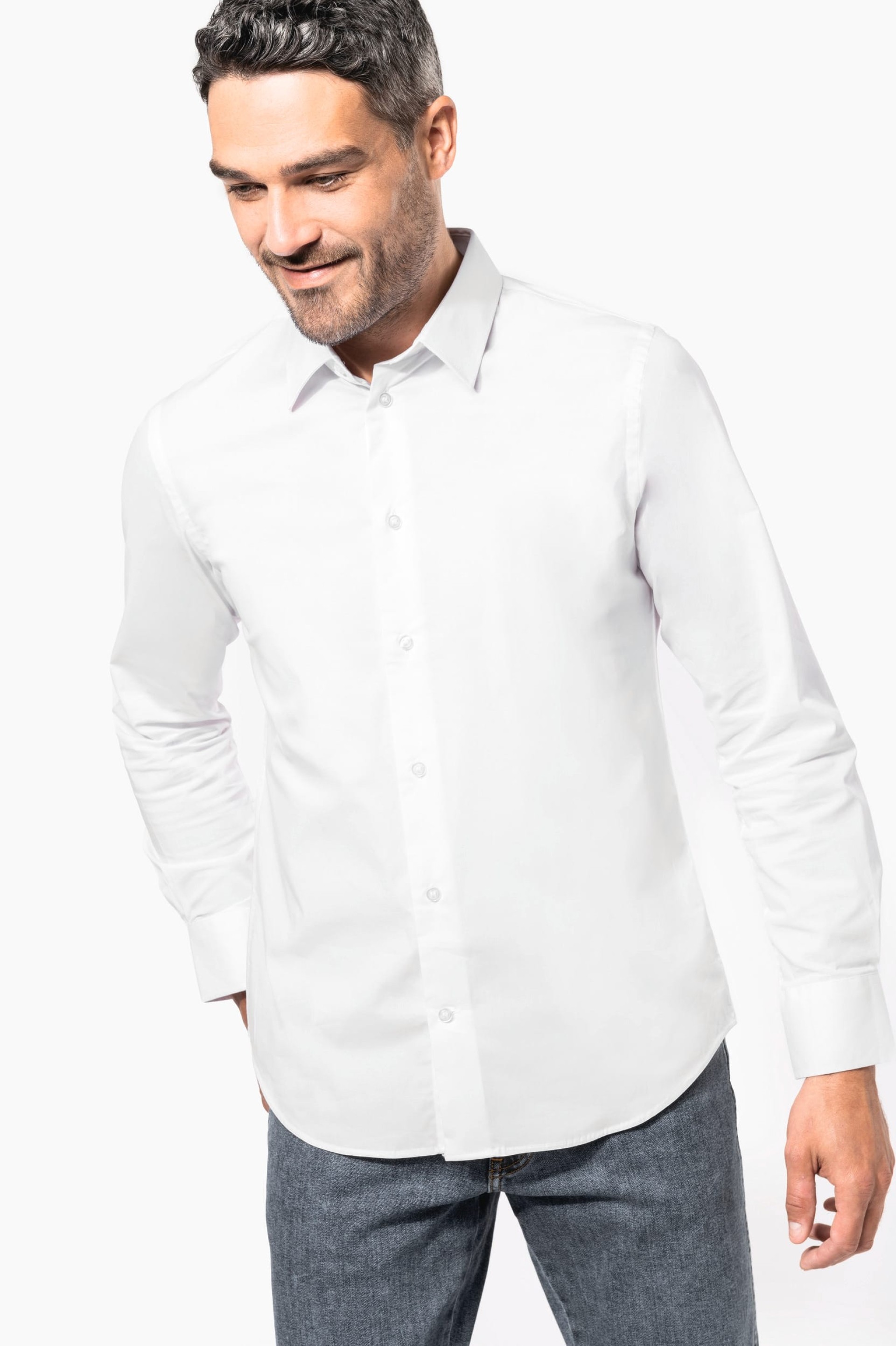Camisa de manga comprida com Stretch - K529