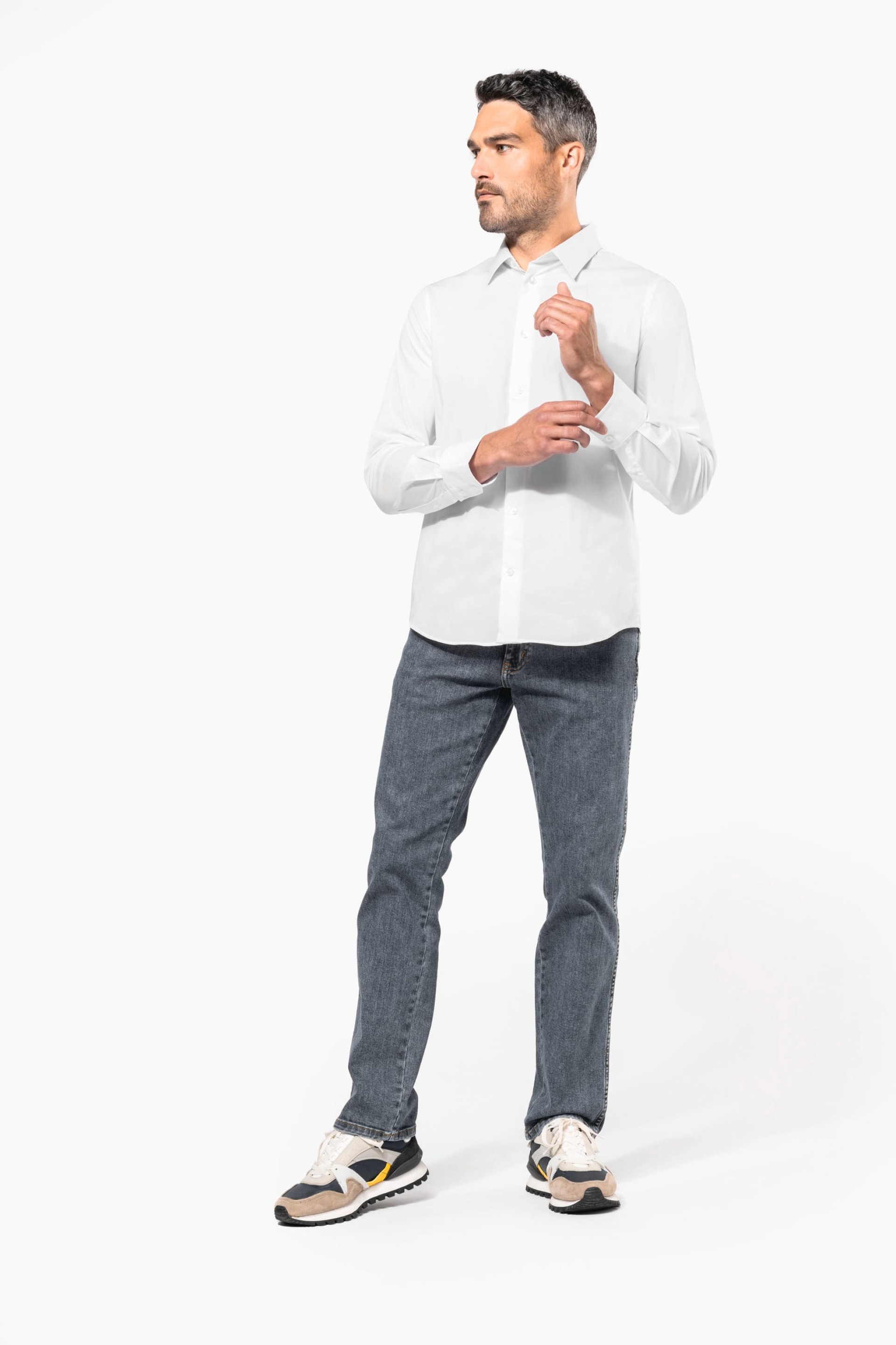 Camisa de manga comprida com Stretch - K529