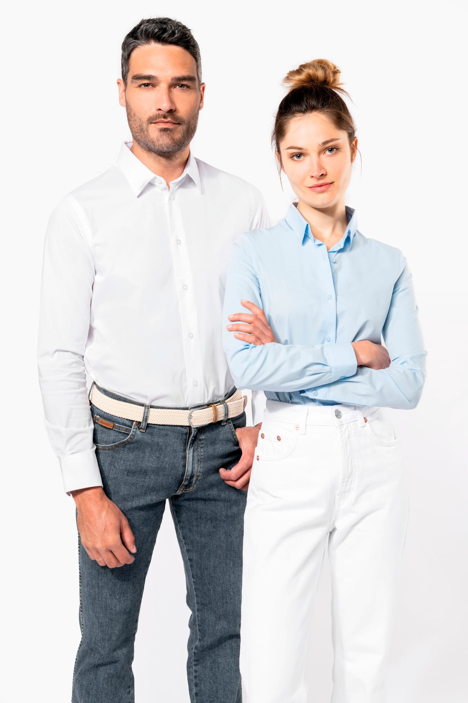 Camisa de manga comprida com Stretch - K529