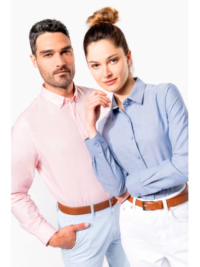 Camisa manga comprida em Oxford de tratamento f�cil - K533C