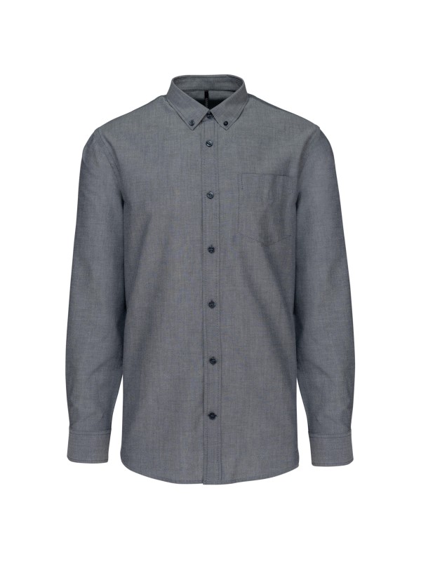 Camisa manga comprida em Oxford de tratamento fácil - K533C