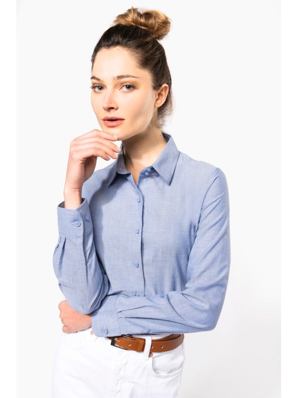 Camisa manga comprida em Oxford de tratamento f�cil - K534