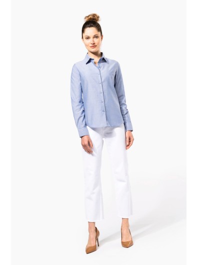 Camisa manga comprida em Oxford de tratamento f�cil - K534