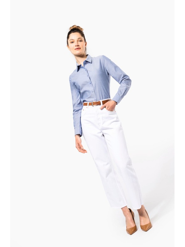 Camisa manga comprida em Oxford de tratamento f�cil - K534