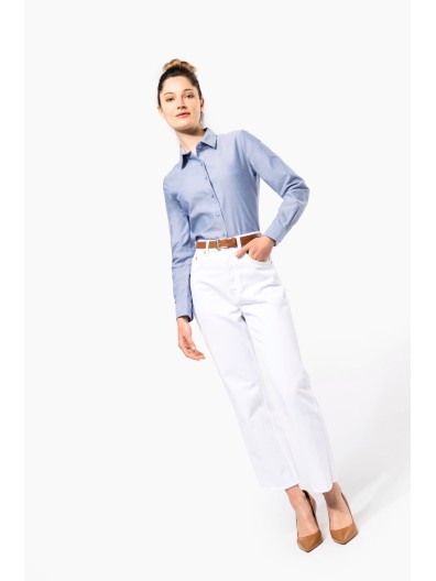 Camisa manga comprida em Oxford de tratamento f�cil - K534