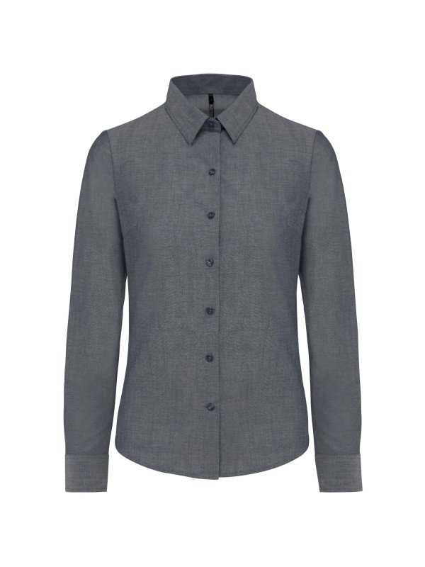 Camisa manga comprida em Oxford de tratamento fácil - K534C