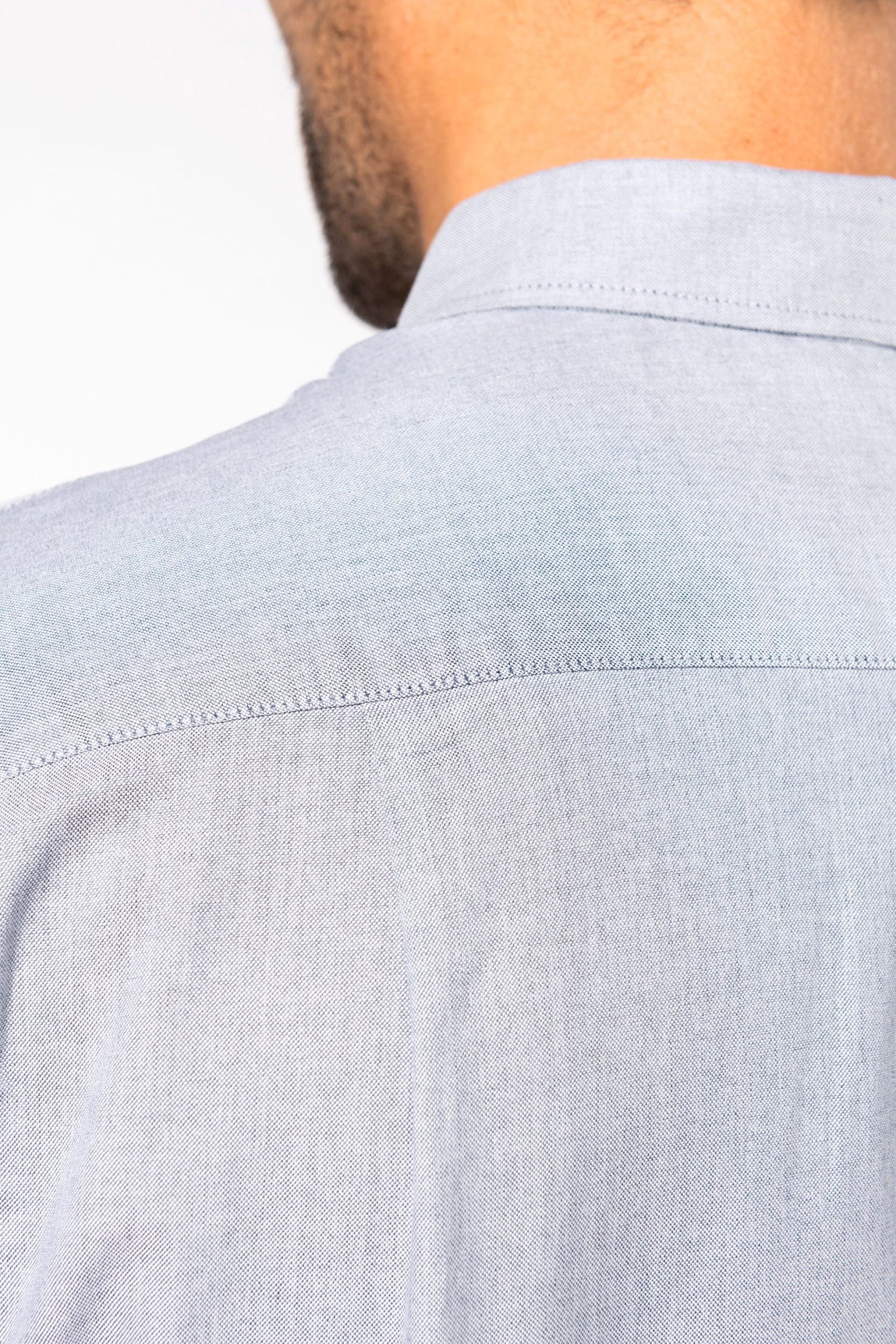 Camisa manga curta em Oxford de tratamento fácil - K535C