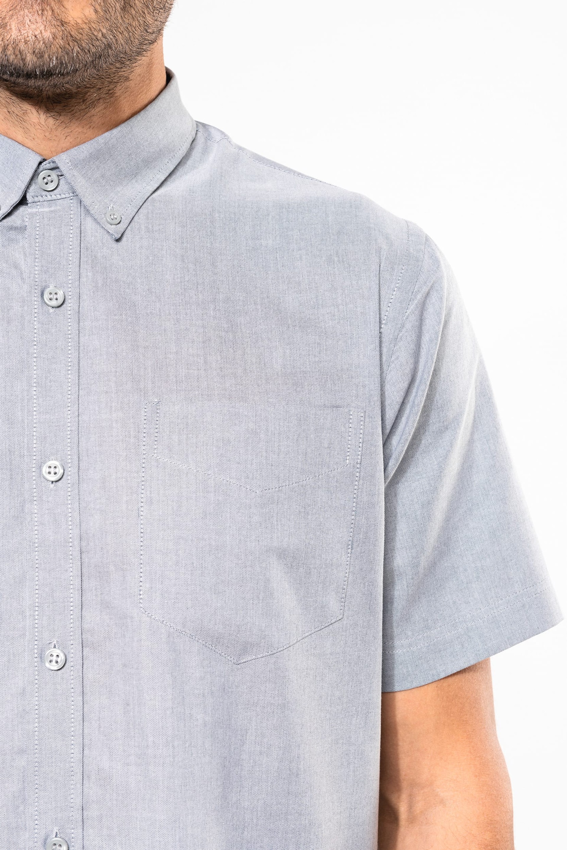 Camisa manga curta em Oxford de tratamento fácil - K535C