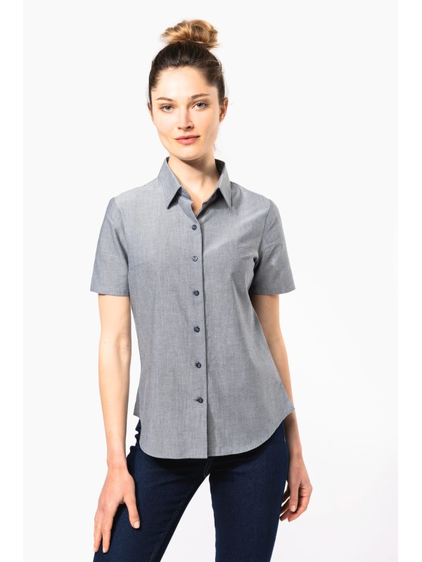 Camisa manga curta em Oxford tratamento f�cil - K536C