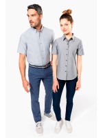 Camisa manga curta em Oxford tratamento fcil - K536C