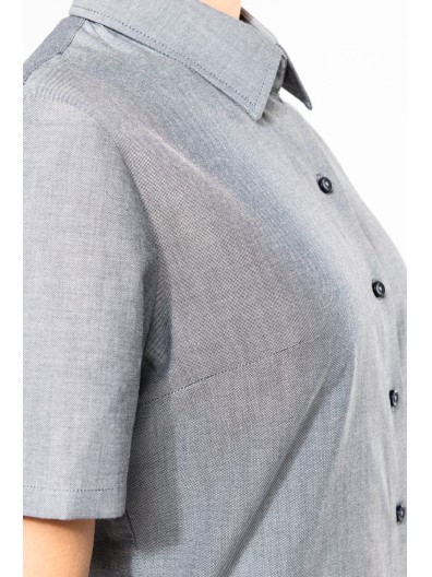 Camisa manga curta em Oxford tratamento f�cil - K536C