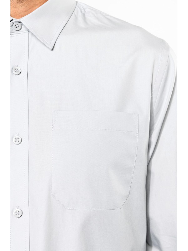 Camisa manga comprida em popeline de tratamento f�cil - K541