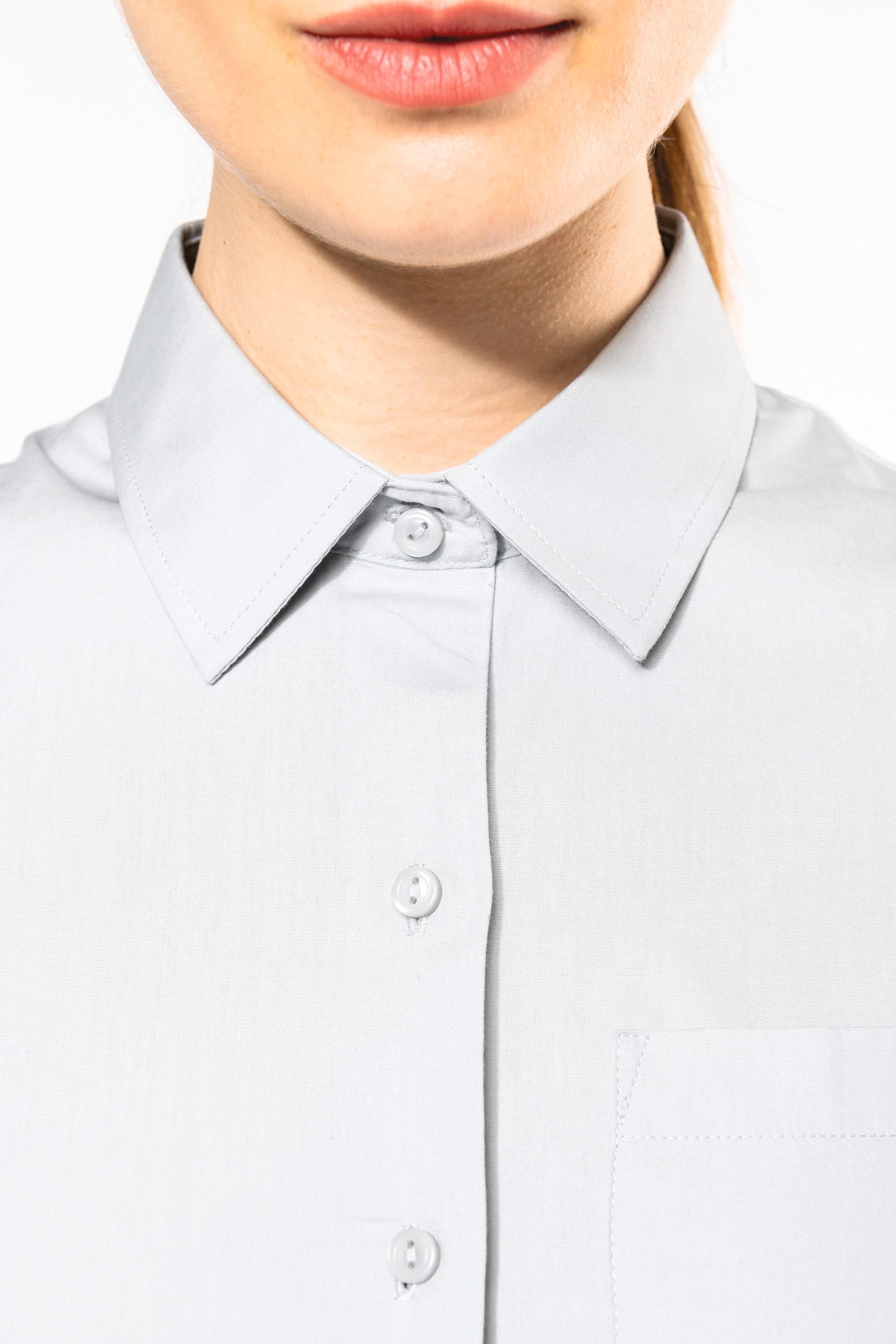 Camisa de manga comprida em popeline tratamento fácil - K542C