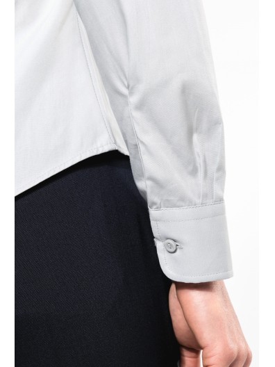 Camisa de manga comprida em popeline tratamento f�cil - K542C