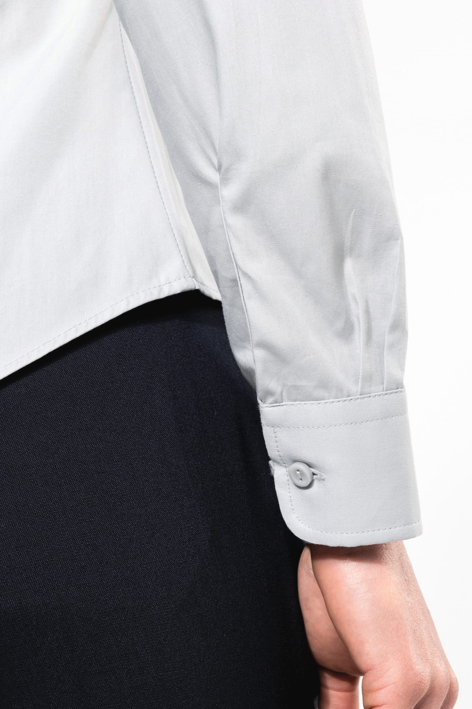 Camisa de manga comprida em popeline tratamento fácil - K542C