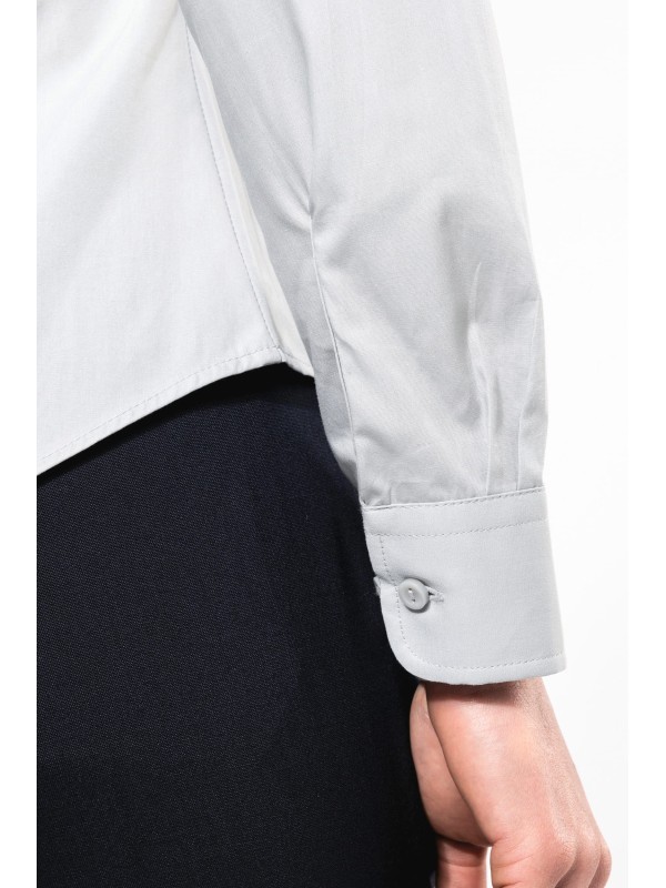 Camisa de manga comprida em popeline tratamento f�cil - K542C