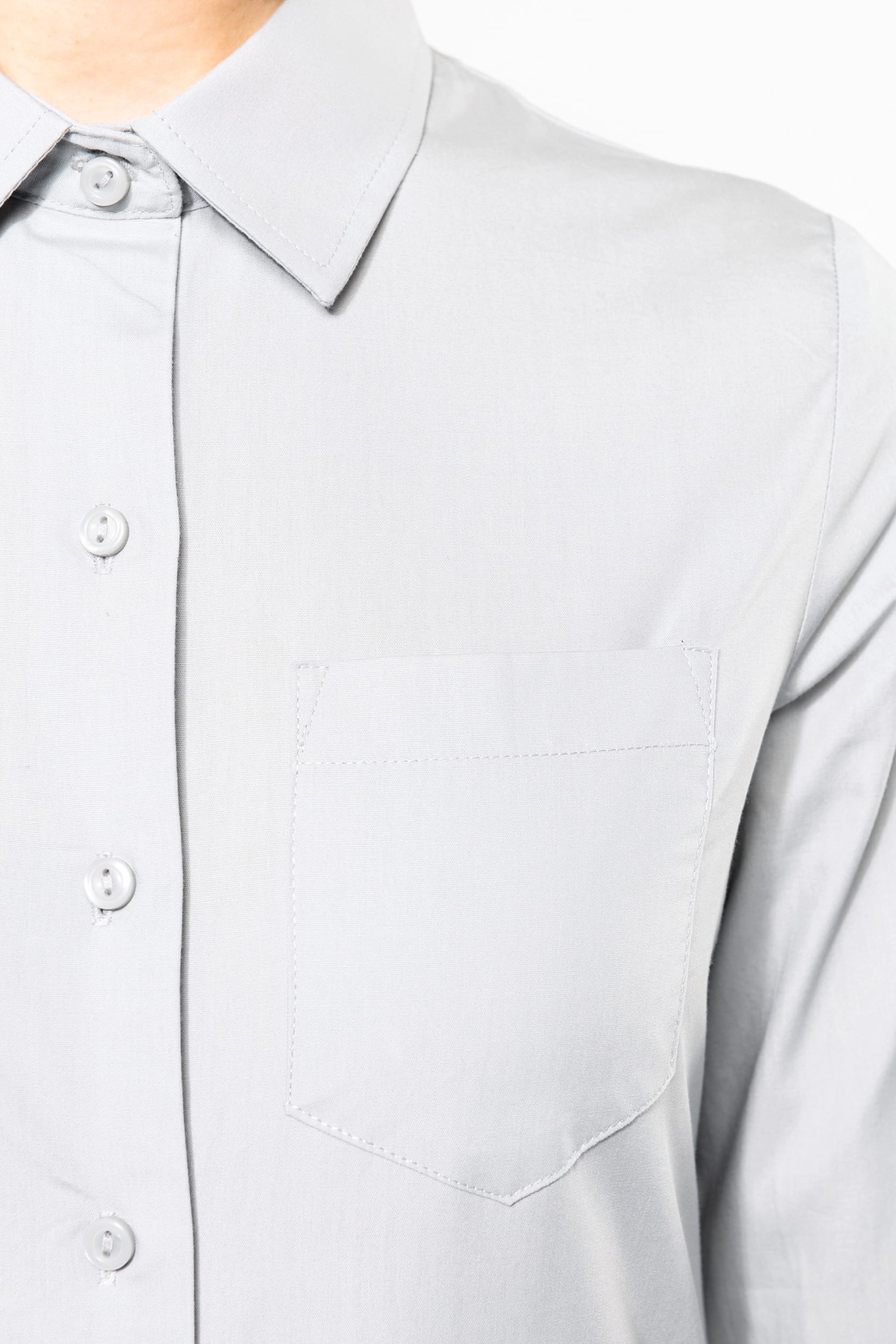 Camisa de manga comprida em popeline tratamento fácil - K542C