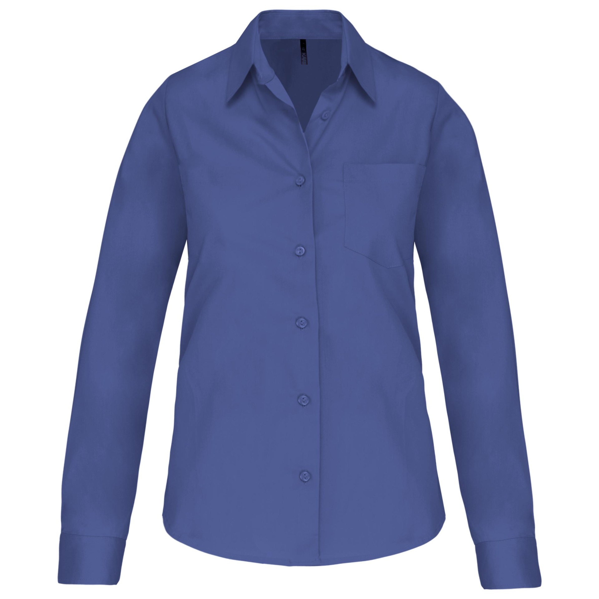 Camisa de manga comprida em popeline tratamento fácil - K542C