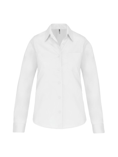 Camisa de manga comprida em popeline tratamento fcil - K542