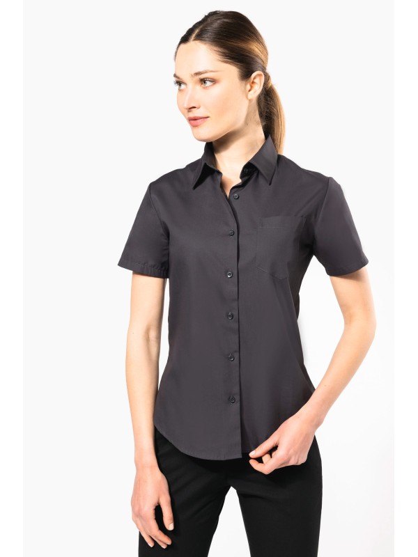 Camisa manga curta em popeline tratamento fcil - K544C