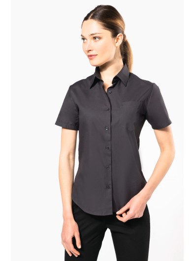 Camisa manga curta em popeline tratamento fcil - K544C