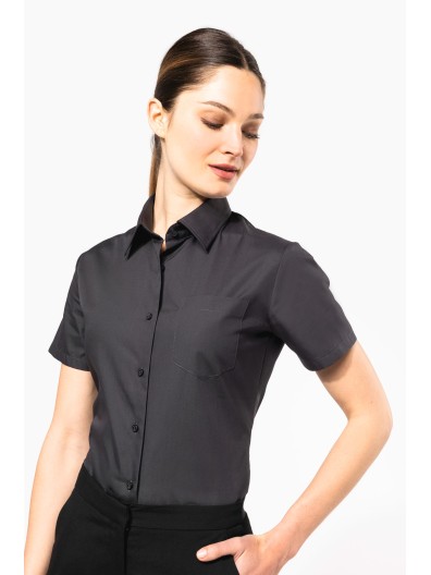 Camisa manga curta em popeline tratamento fcil - K544C