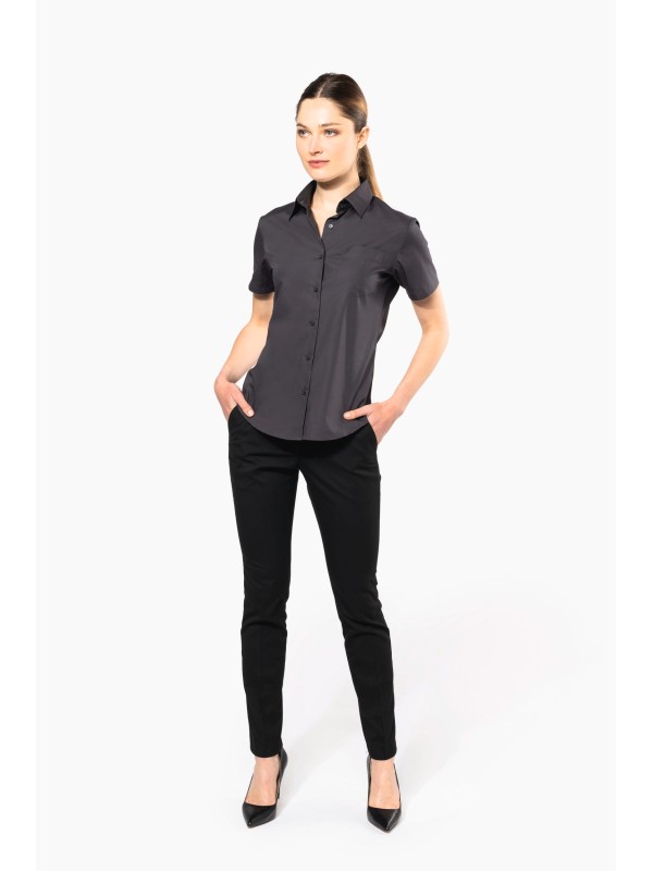 Camisa manga curta em popeline tratamento fcil - K544C