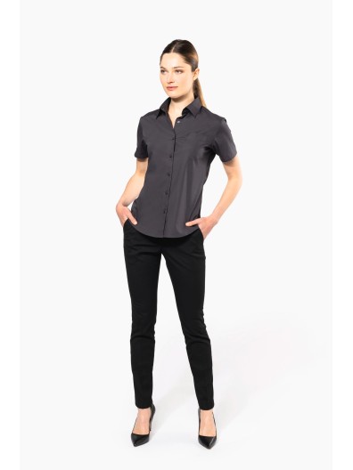 Camisa manga curta em popeline tratamento fcil - K544C