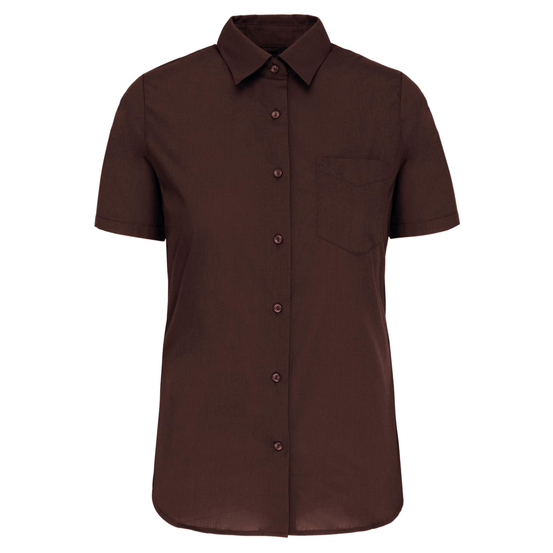 Camisa popeline manga curta de tratamento fácil - K548C