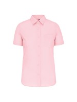 Camisa popeline polister / algodo manga curta de tratamento fcil