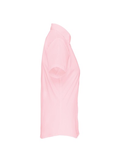 Camisa popeline polister / algodo manga curta de tratamento fcil