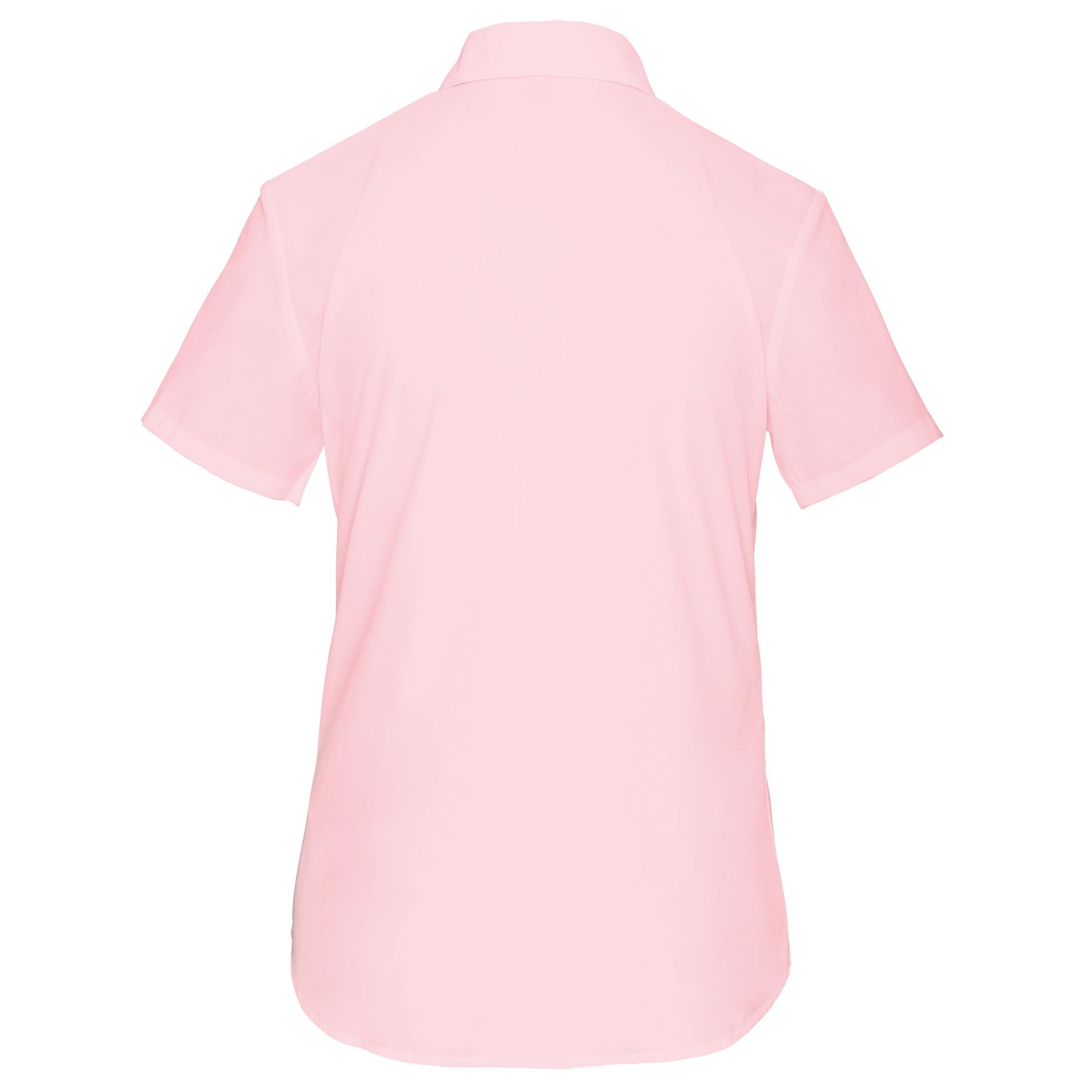 Camisa popeline poliéster / algodão manga curta de tratamento fácil