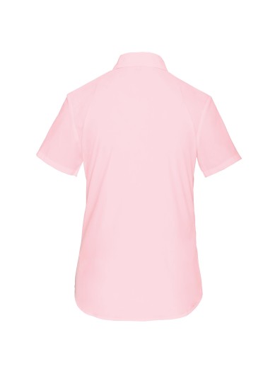 Camisa popeline polister / algodo manga curta de tratamento fcil