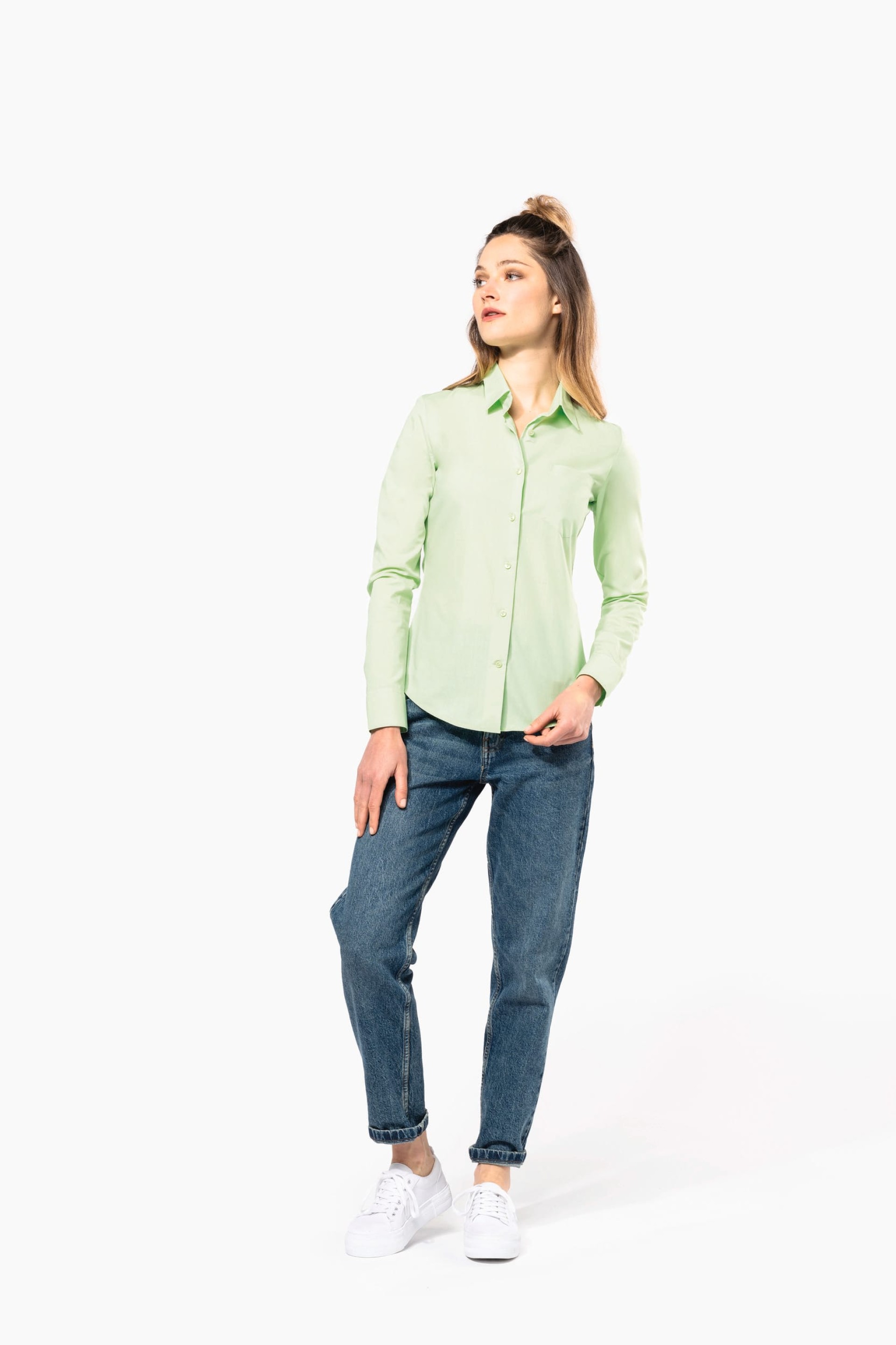 Camisa popeline de tratamento fácil - K549C