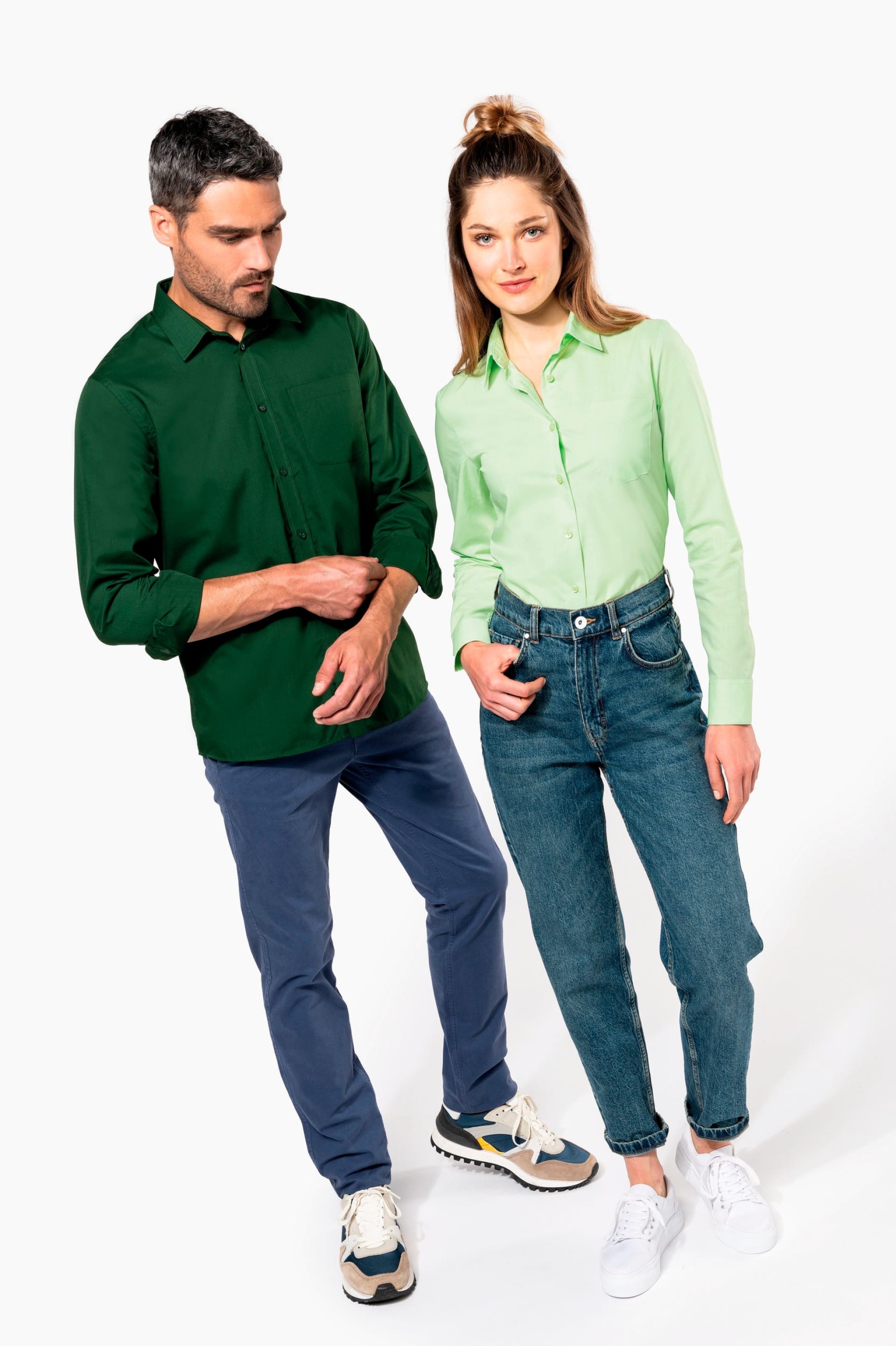 Camisa popeline de tratamento fácil - K549C