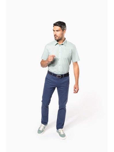 Camisa popeline manga curta de tratamento fcil - K551C