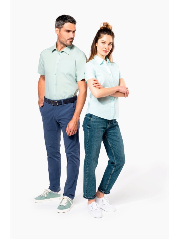 Camisa popeline manga curta de tratamento fcil - K551C