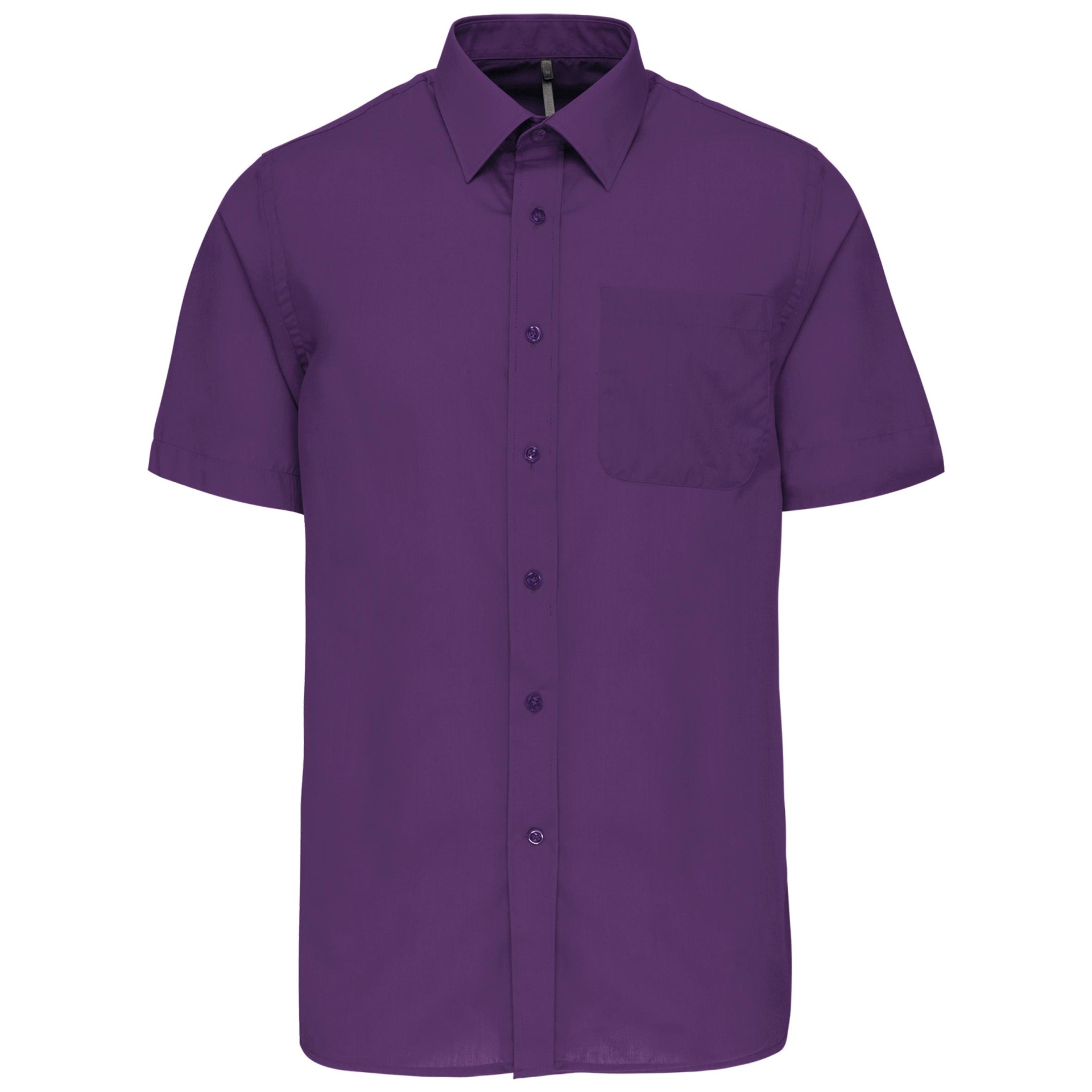 Camisa popeline manga curta de tratamento fácil - K551C