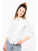 Camisa popeline manga a 3 /4  de tratamento fcil - K558