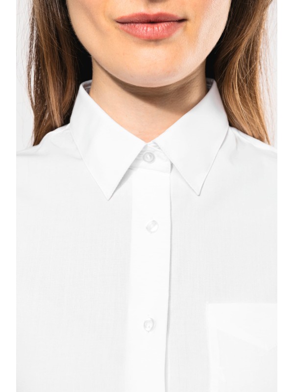 Camisa popeline manga a 3 /4  de tratamento fcil - K558