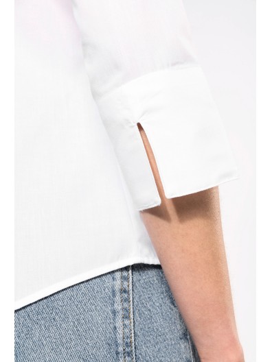 Camisa popeline manga a 3 /4  de tratamento fcil - K558